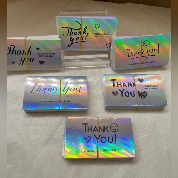 Other - Thank you Holographic Cards 50 Counts New